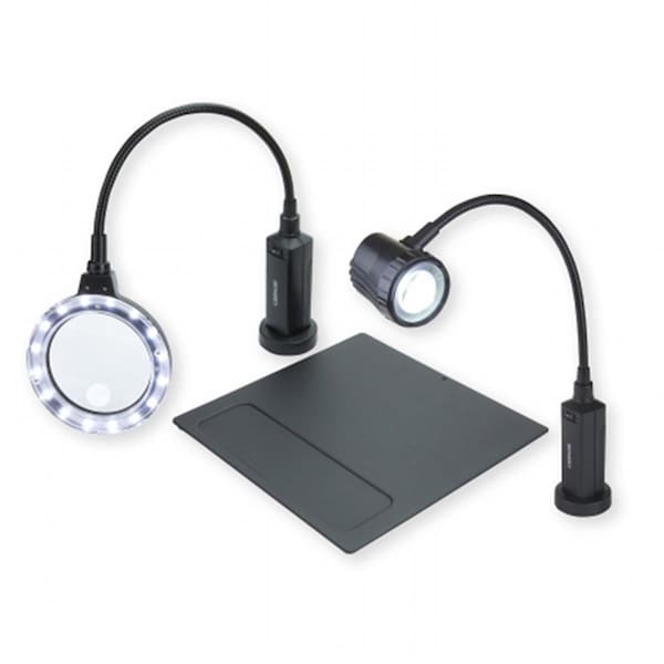 Carson Optical Magni Flex Pro Magnifier Light Flex LED Task Lamp Bundle